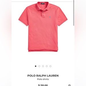 POLO T SHIRT SLIM FIT SALMON/CORAL